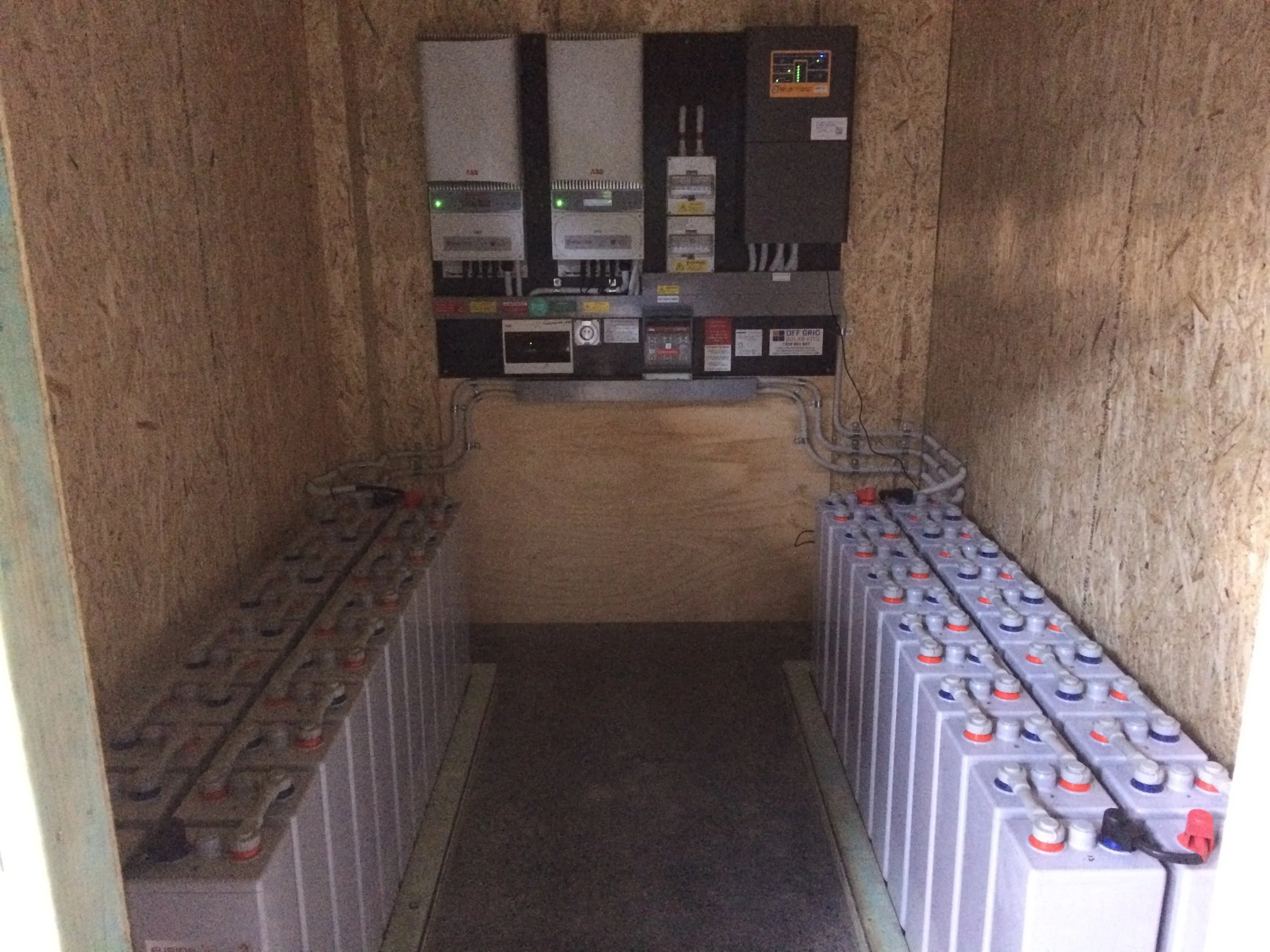 10 kW remote area power supply, 72 kWh Tubular Gel OPzV Battery Bank