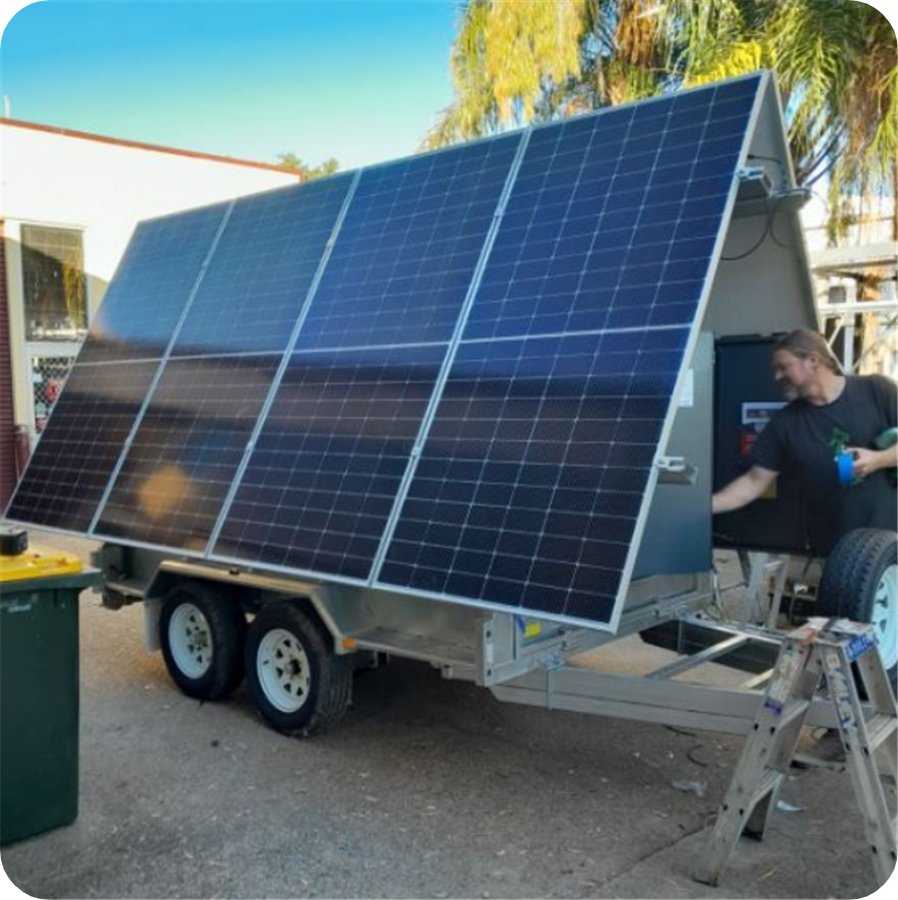 Portable Off Grid Solar Trailer 4.8 kW System | Mobile Off Grid Power ...