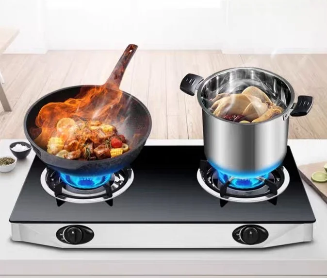 Modern kitchen with LPG gas cooktop for solar homes.