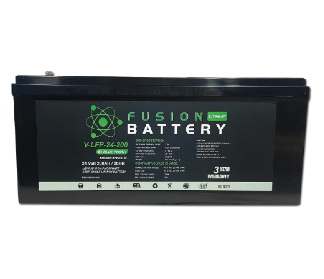24V 200Ah Fusion LiFePO4 lithium battery for solar systems