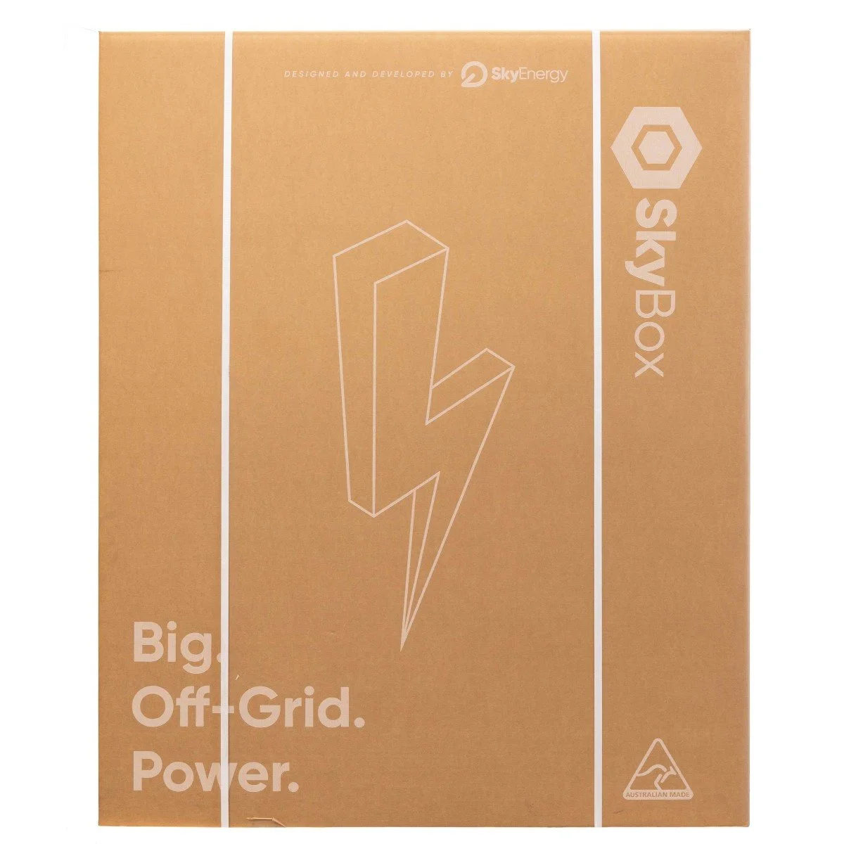 SkyBox 5 kW hybrid off grid power cabinet for home energy storage.