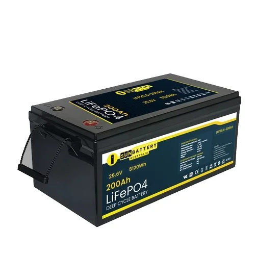 Sun Battery off grid power cabinet with inverter and battery bank.