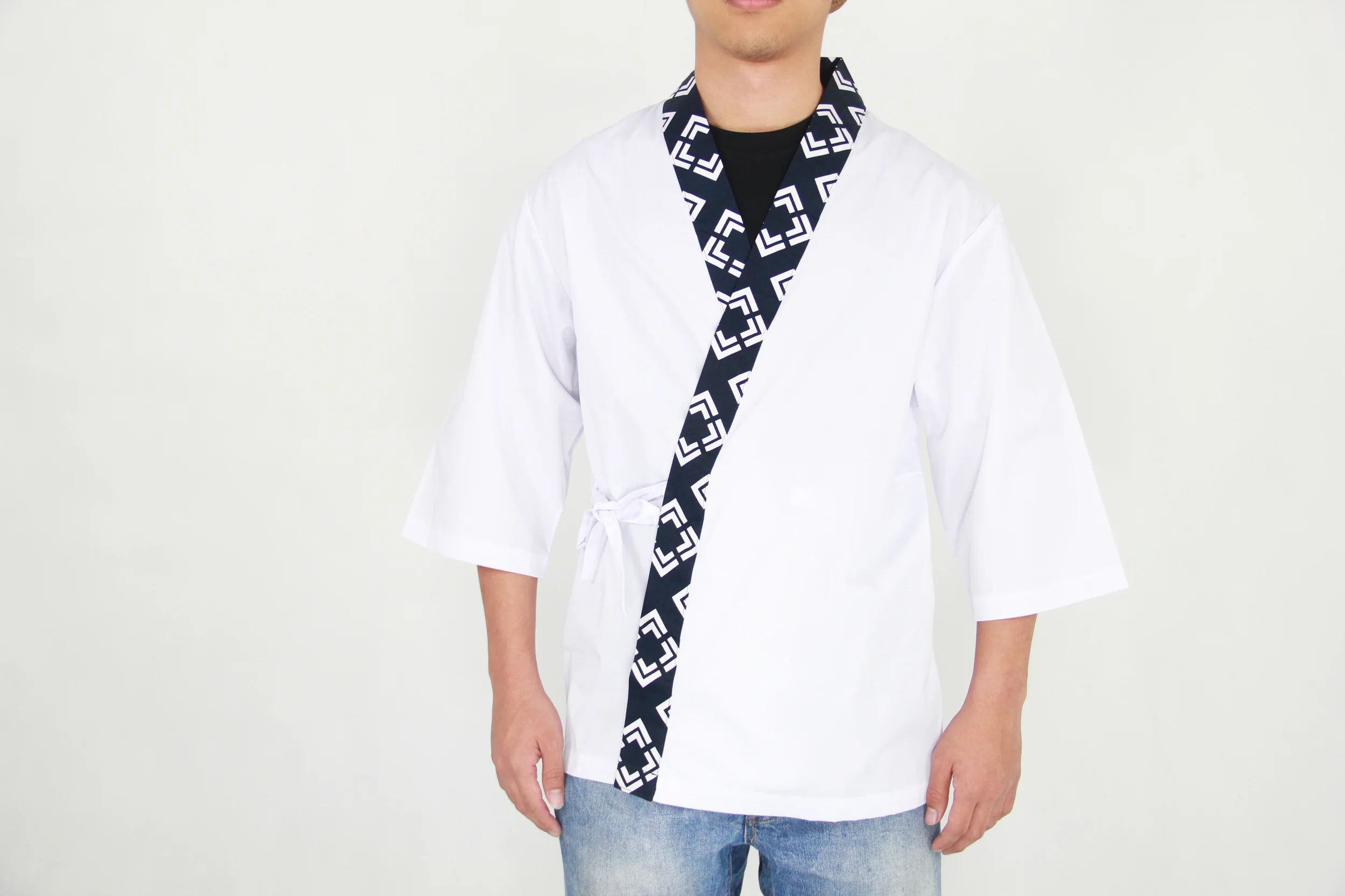 Geometric Lined Sushi Bar Kimono