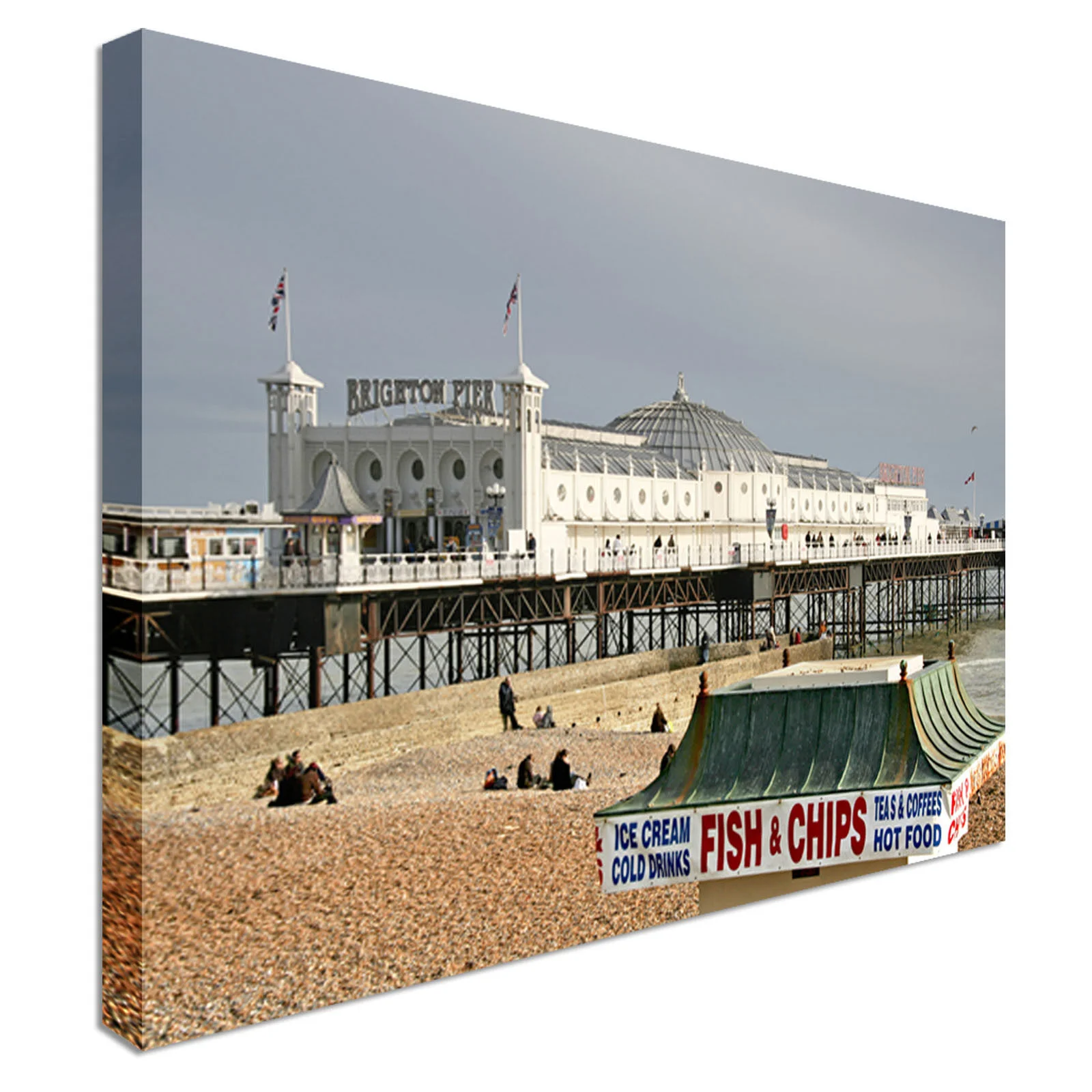 Brighton Pier & fish and chip shop.JPG