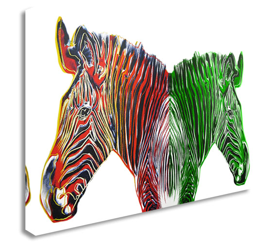 Green & Red Zebra Warhol Style — Canvas Town