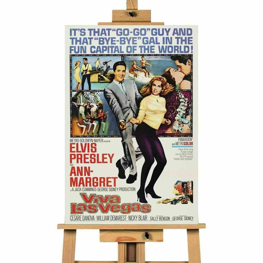 Viva Las Vegas - Vintage Movie Poster | Canvas Wall Art Print | Great Big Canvas | 16x16