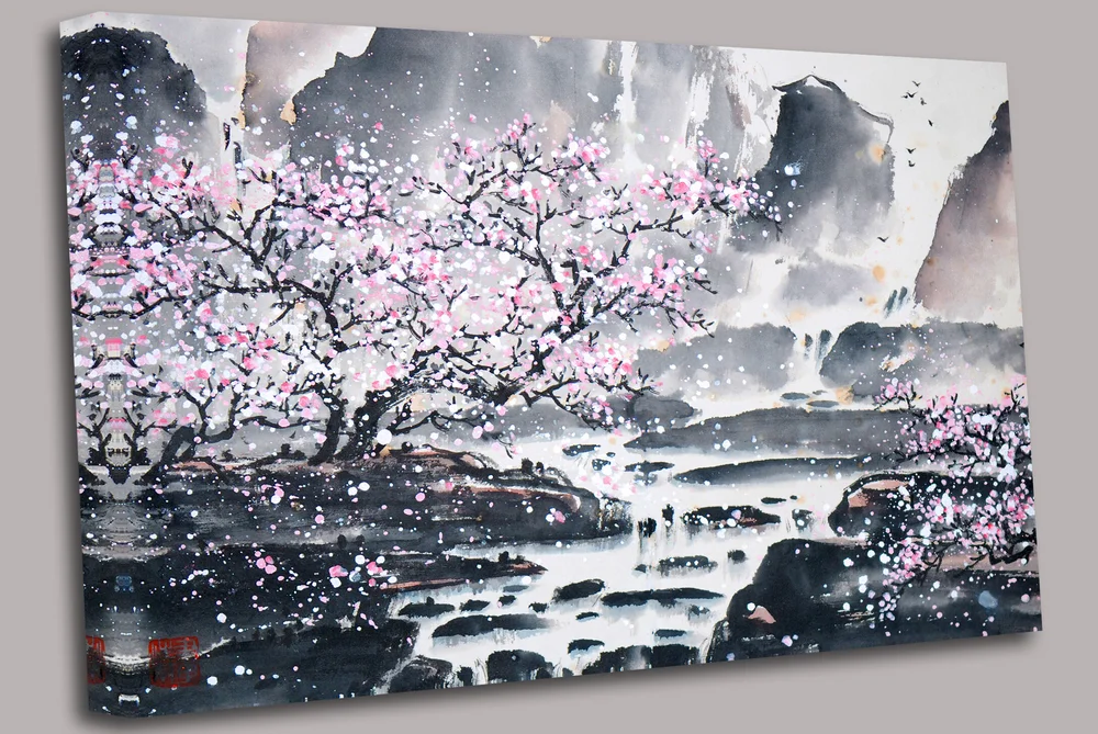 Japanese Paintings Of Cherry Blossoms
