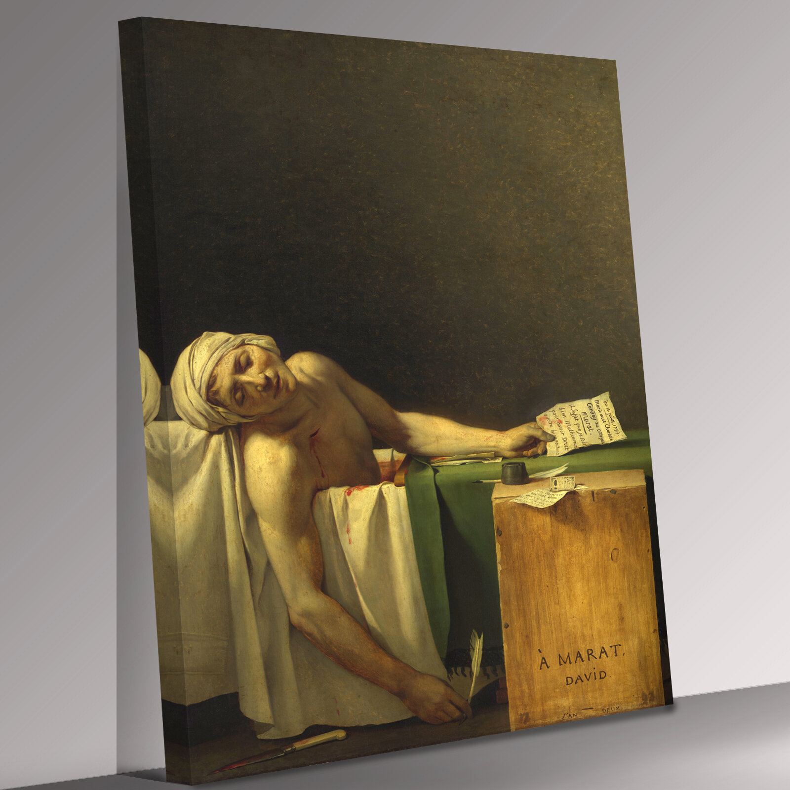 Marat Assassinated Jacques-Louis David canvas wall art