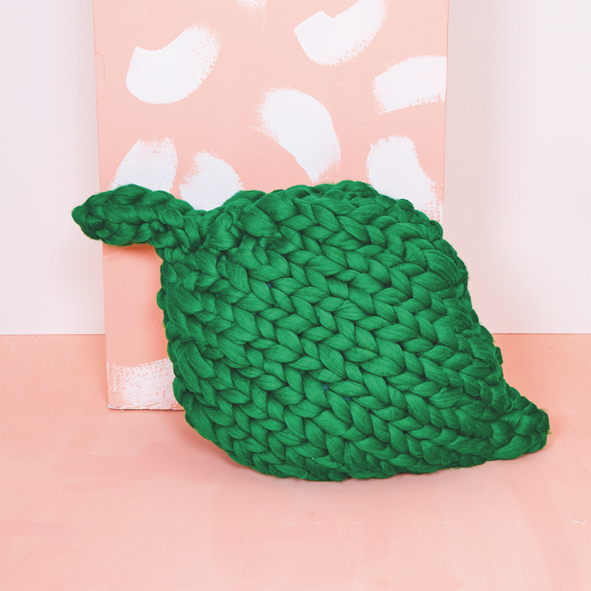 Giant Leaf Cushion by I Make Knots