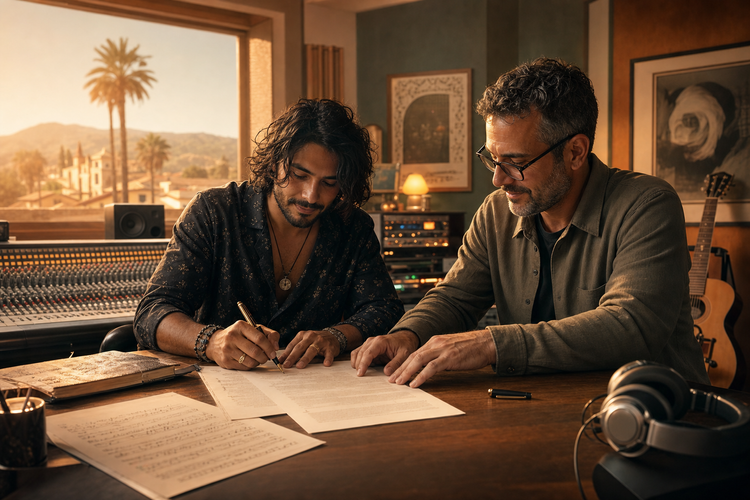 Muziekcontract voor één track