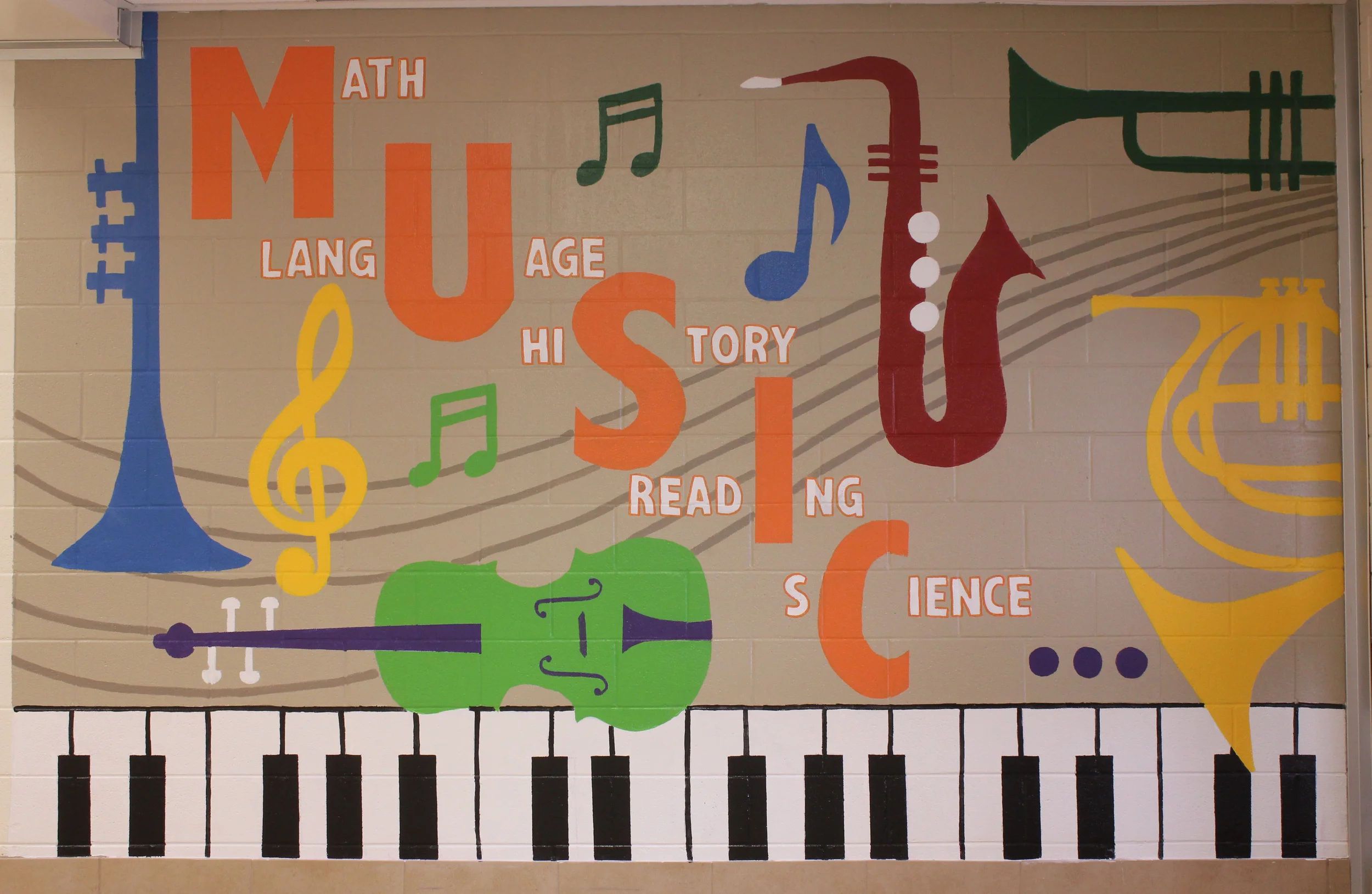 Longleaf MiddleSchool Music Mural STEAM