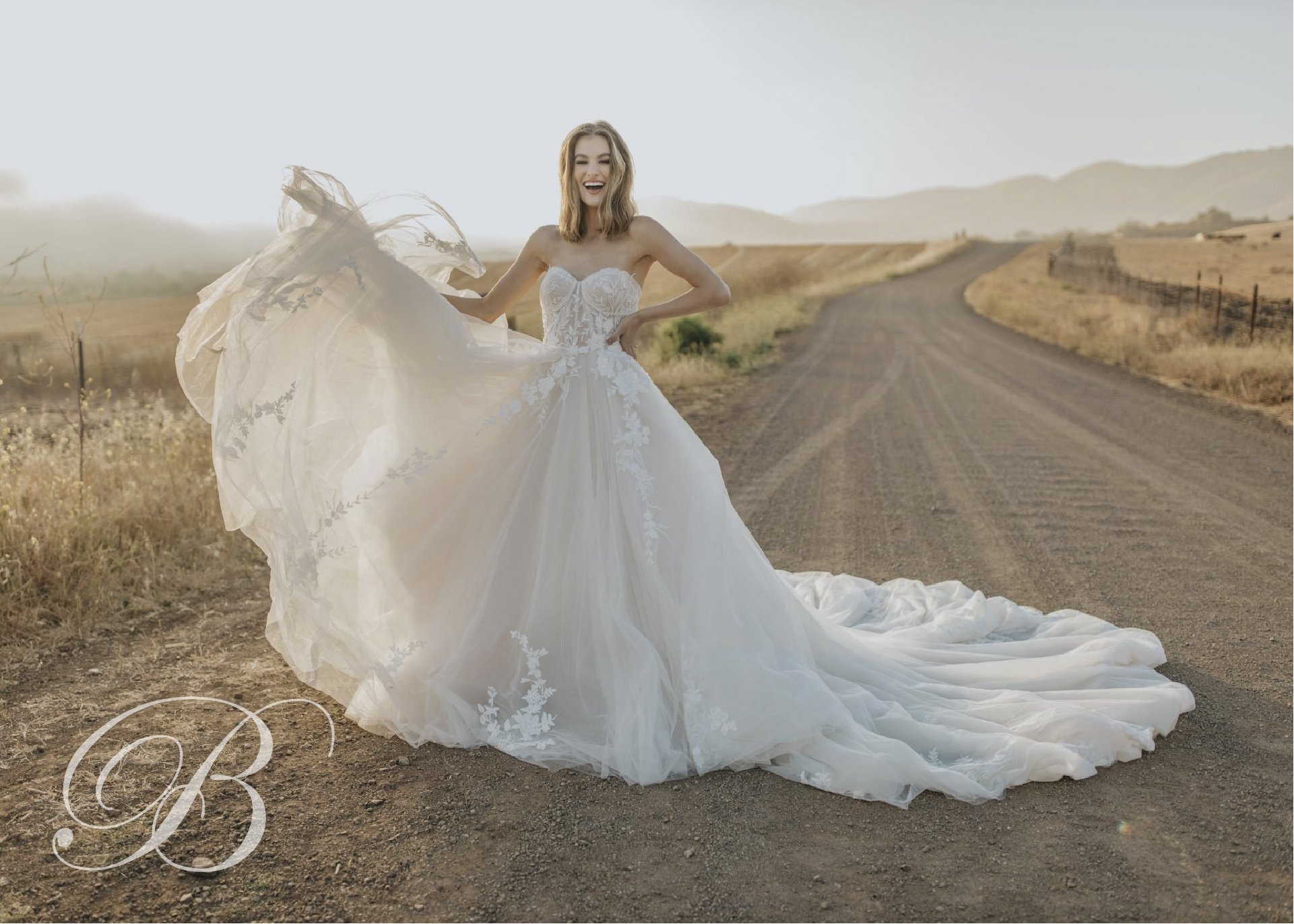 Strapless lace ballgown wedding dress