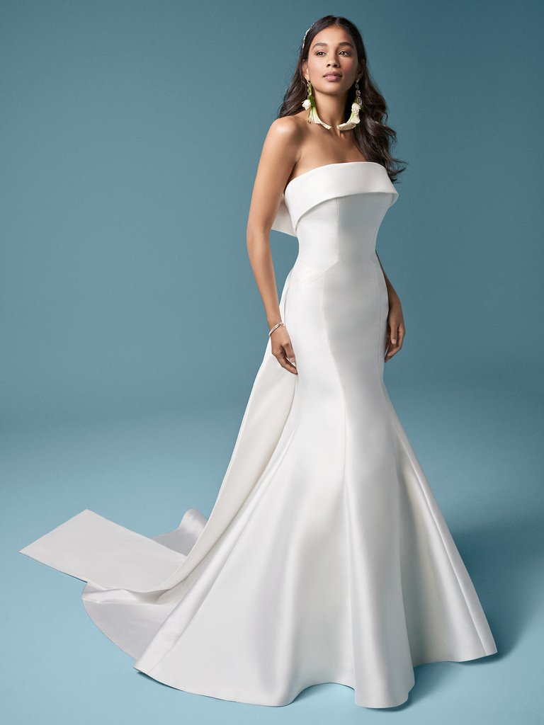 strapless mermaid wedding dress