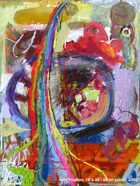  Pole Position, oil on panel 18"x24" 