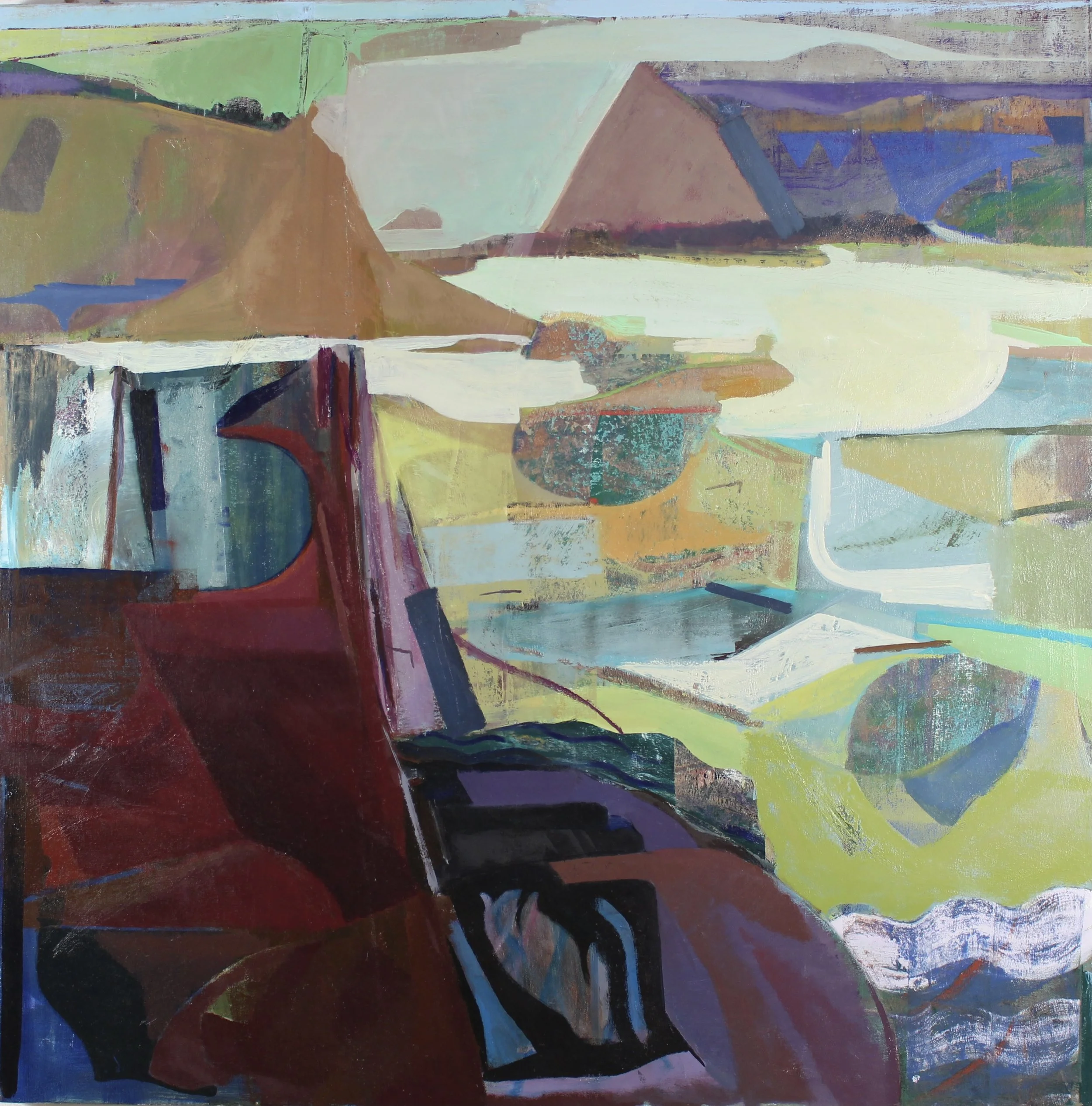  Middle Ground.       oil on canvas, 48” x 48” 