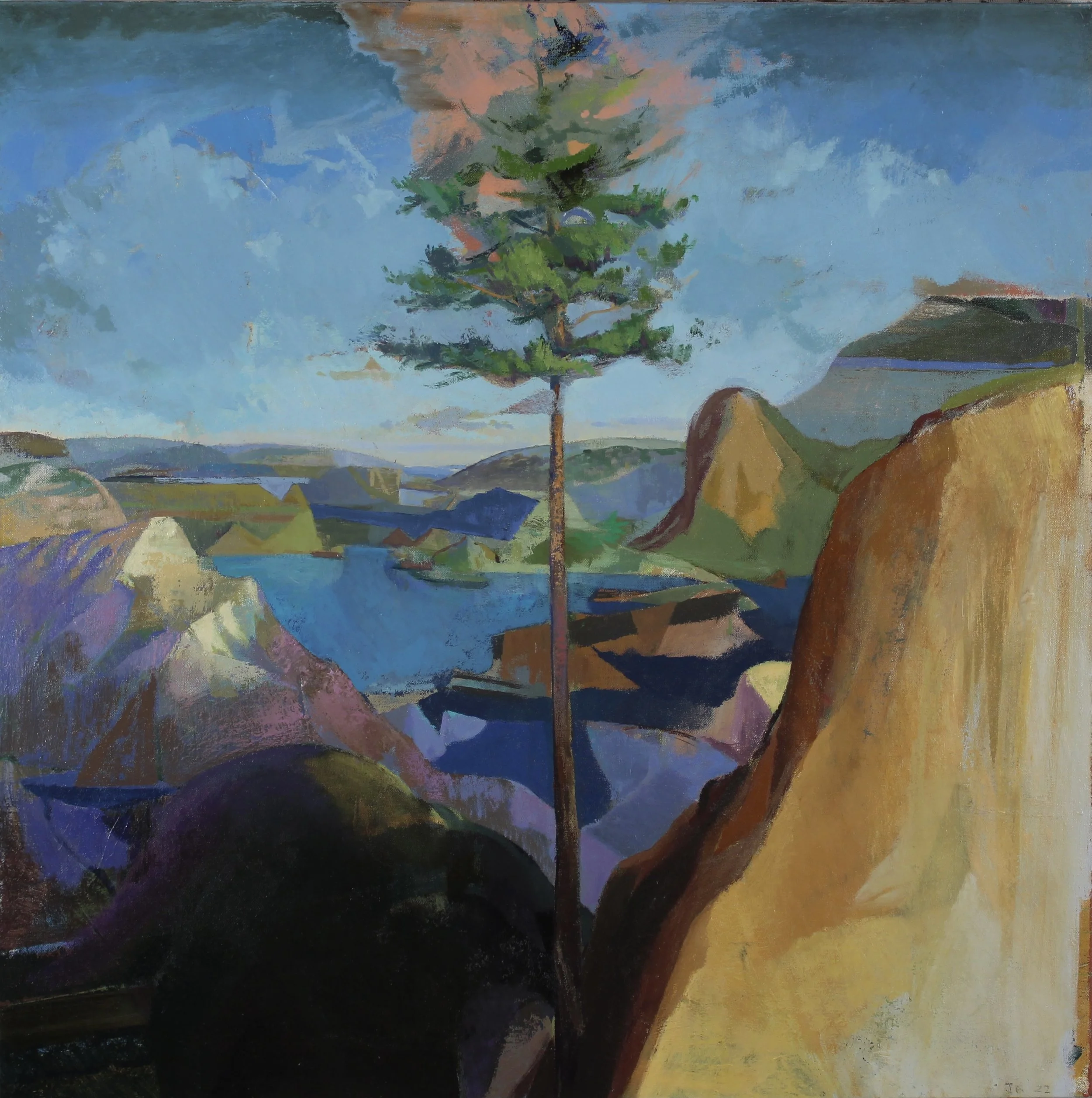  Tree of Testing Tree of Life   oil on canvas 36”x 36” 