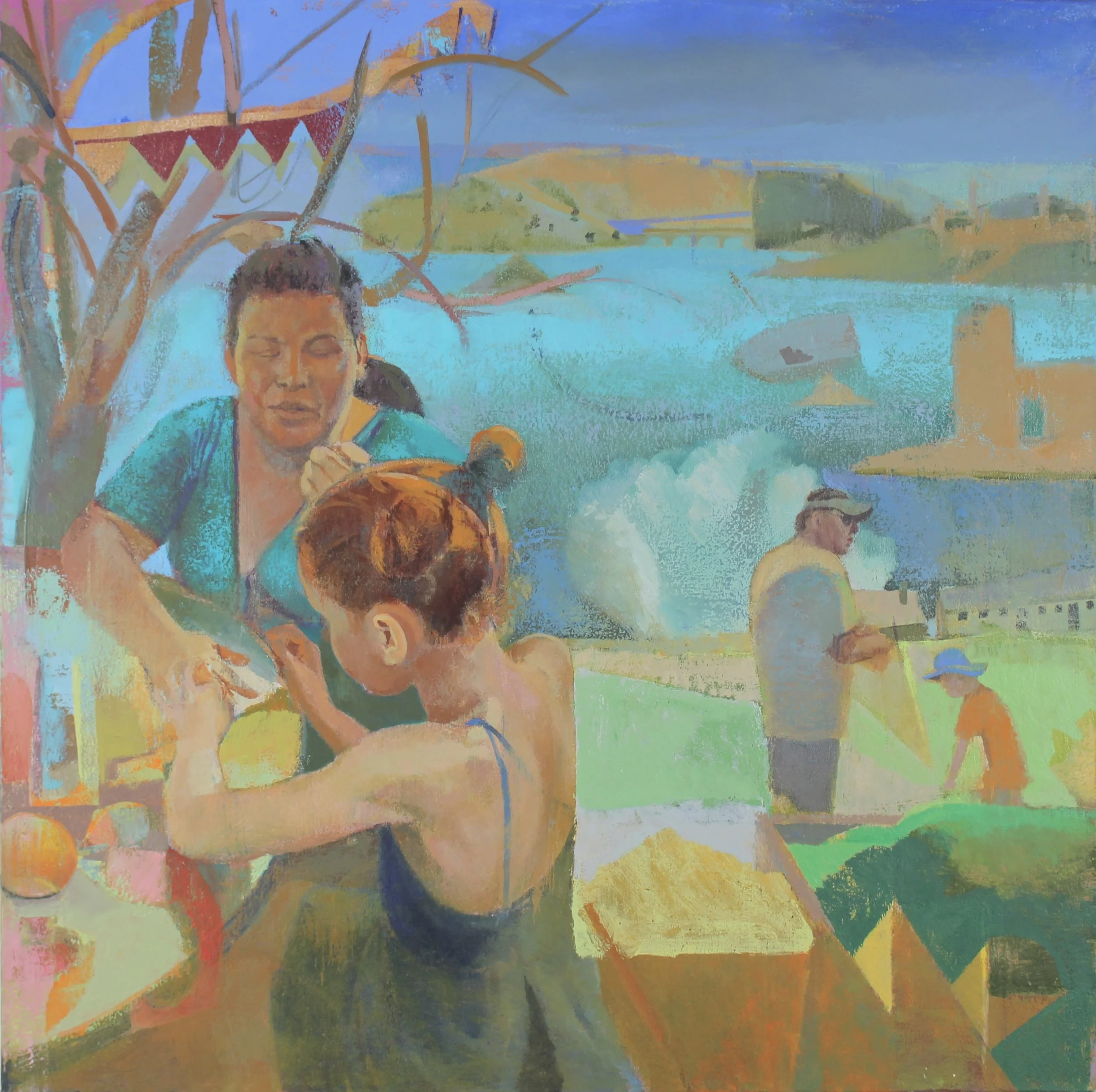  Blood on Blood. oil on canvas 36”x 36” 