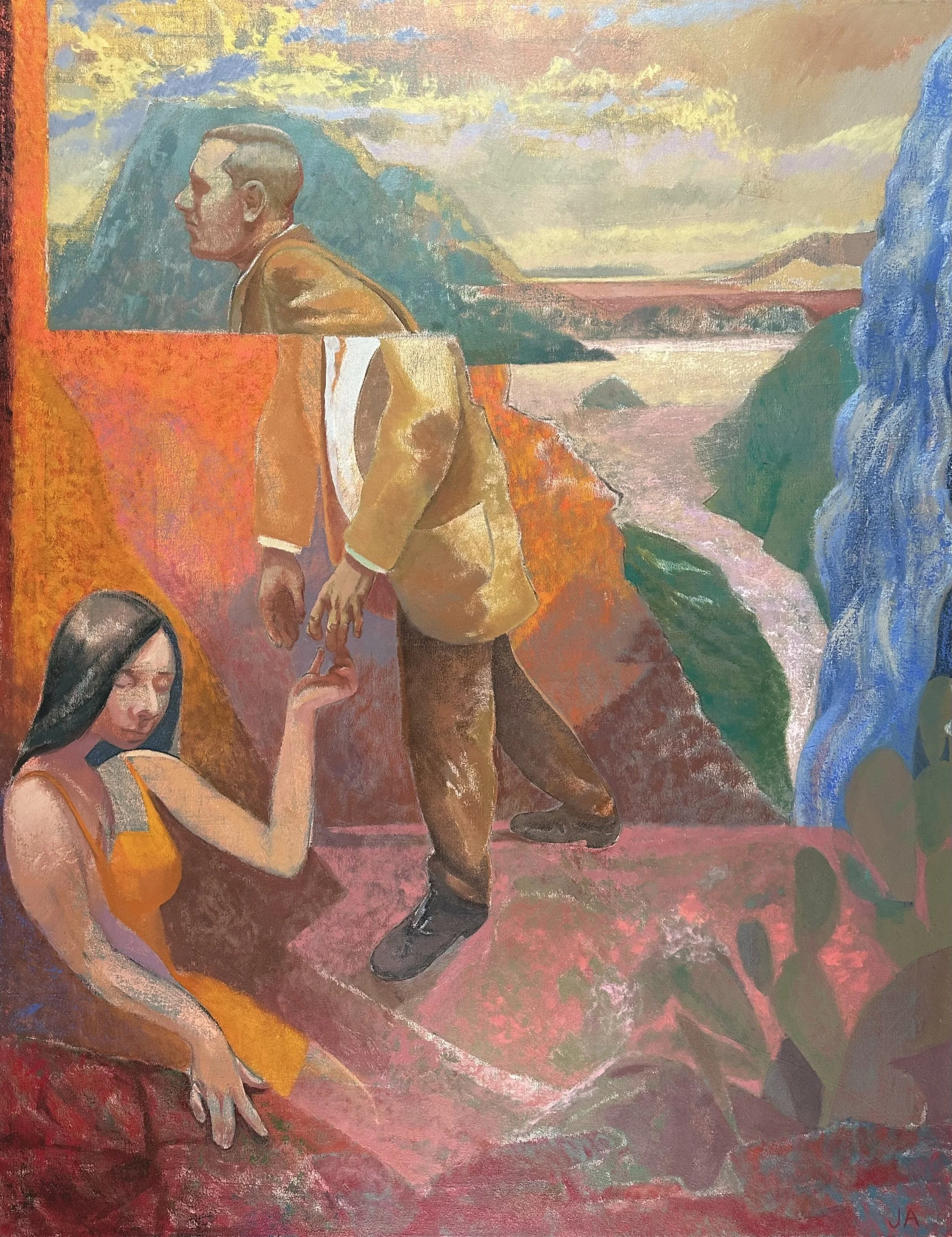  Venus and Adonis  oil on canvas, 48” x 62” 