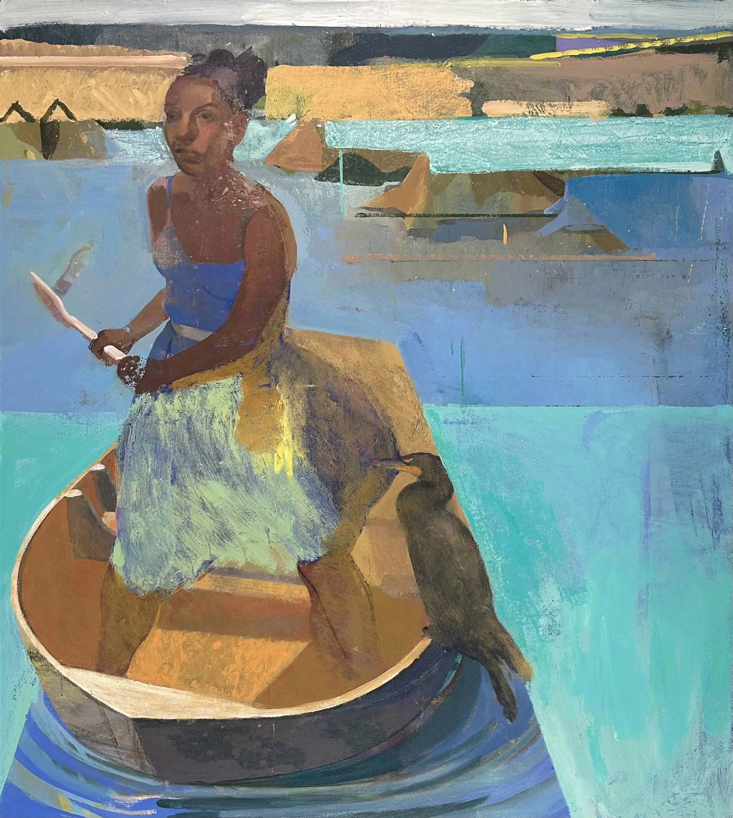  Out to Sea  oil on canvas, 48” x 54” 