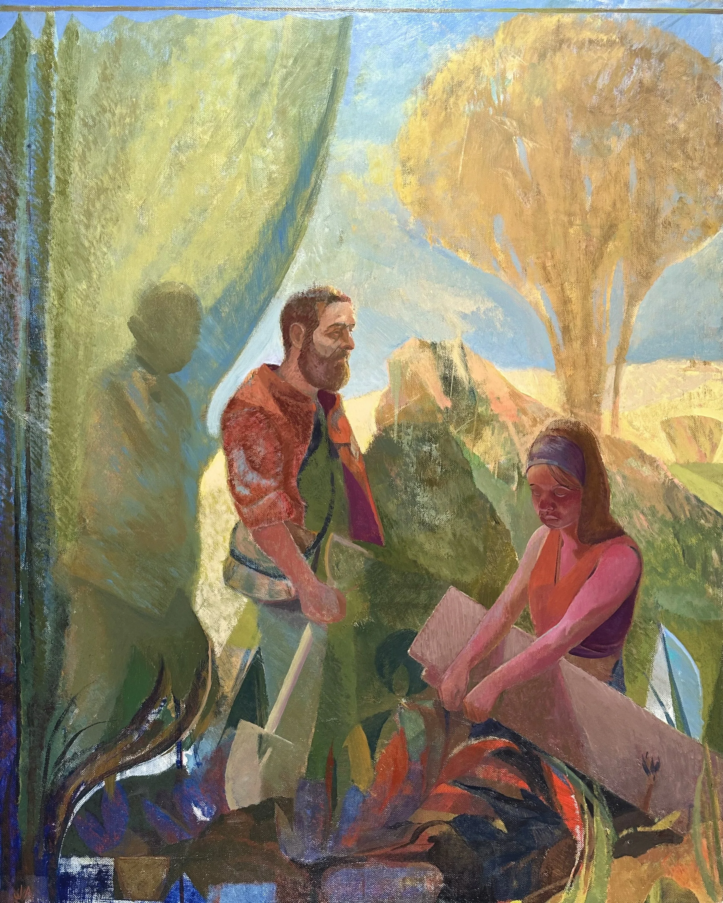  Unearthing  oil on linen, 48” x 60” 