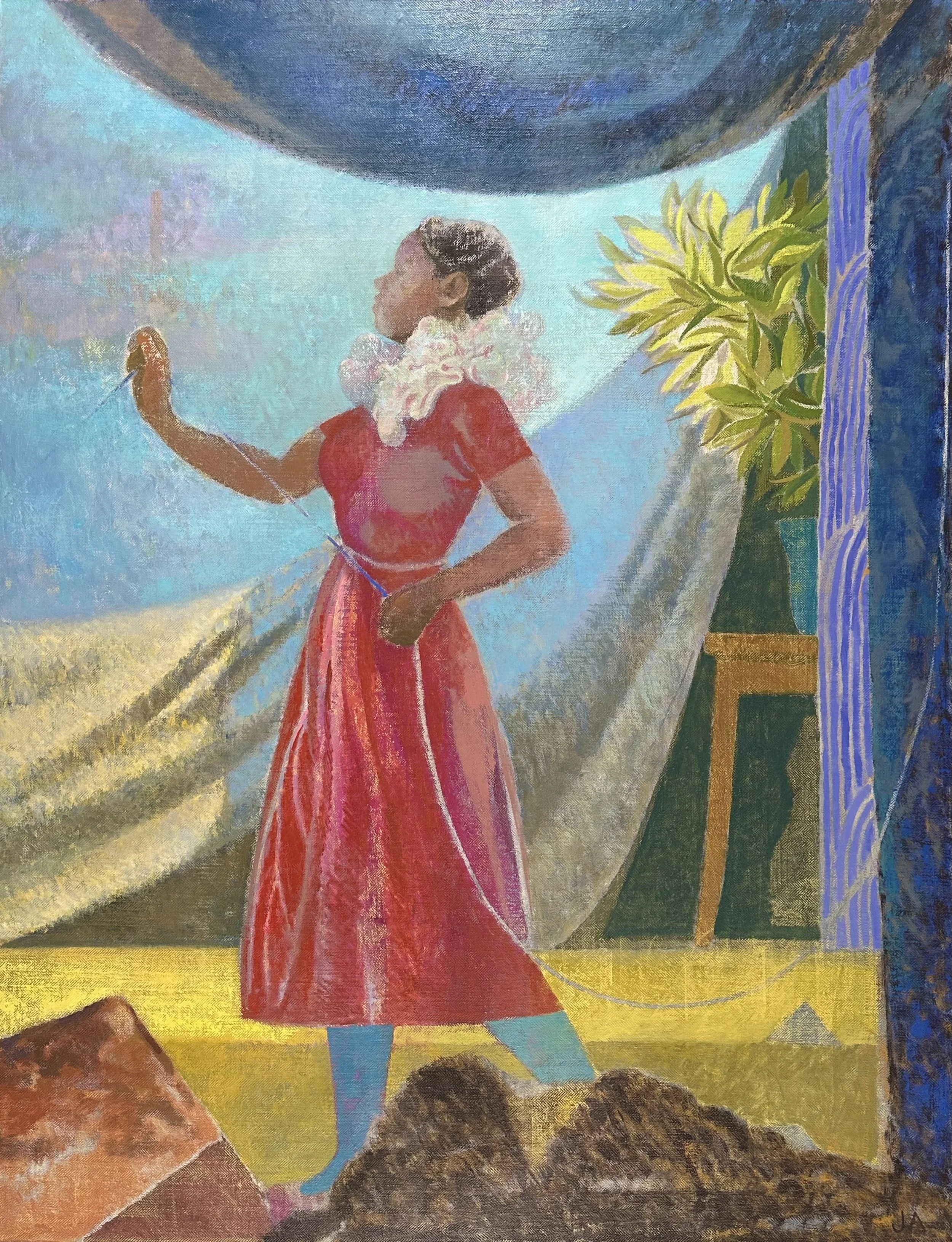  Throughline and the Hidden Manna  oil on linen, 48” x 62” 