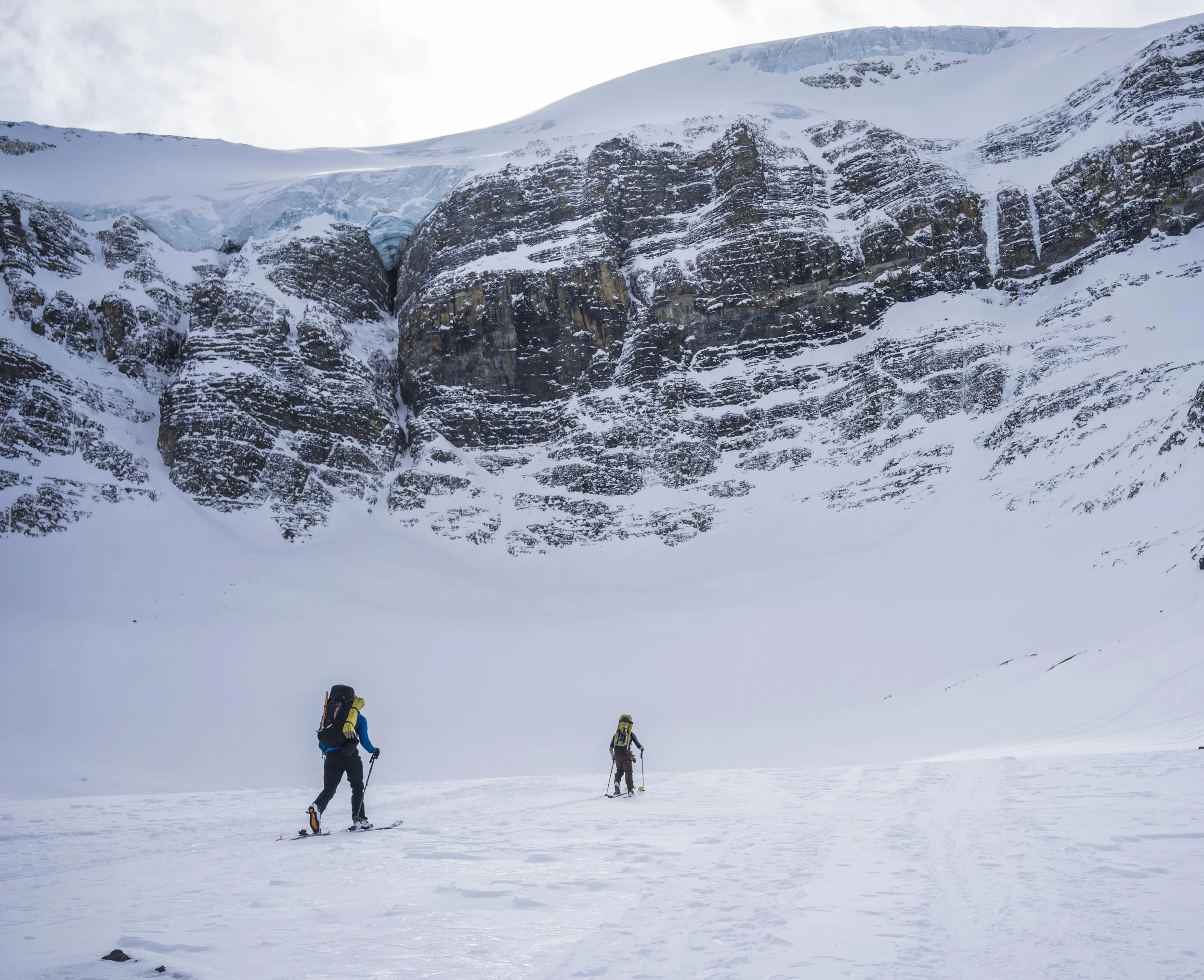 Skinning up to the Wapta Ice Fields, Canadian Rockies