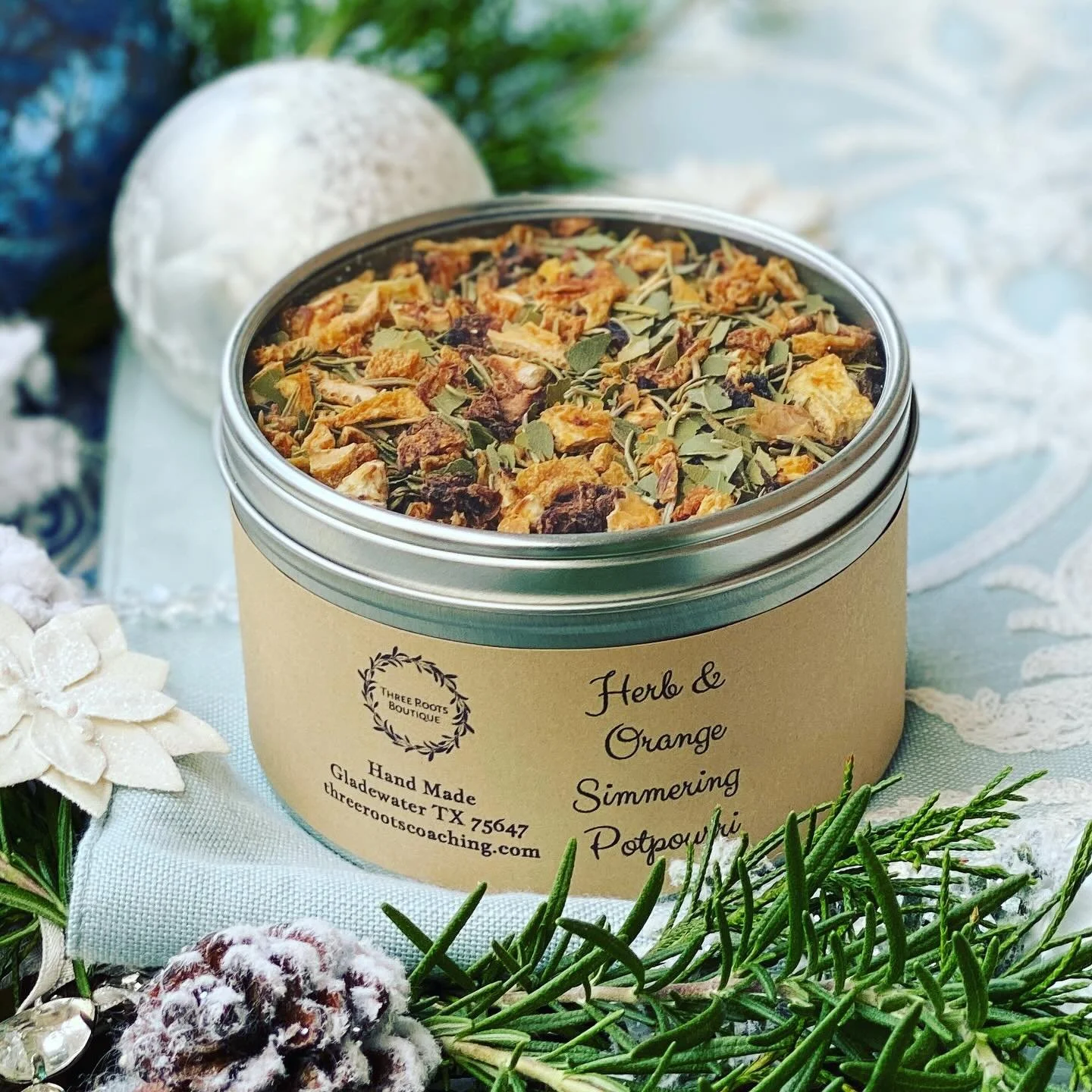 Cozy magic in a pot 🫖🍊
Our Herb &amp; Orange Simmering Potpourri fills your home with warm citrus, herbs, and instant holiday calm&mdash;just add water and let it glow. ✨ 11 blends to tempt your noses.

🔗 Find it on our Etsy &mdash; 
https://three