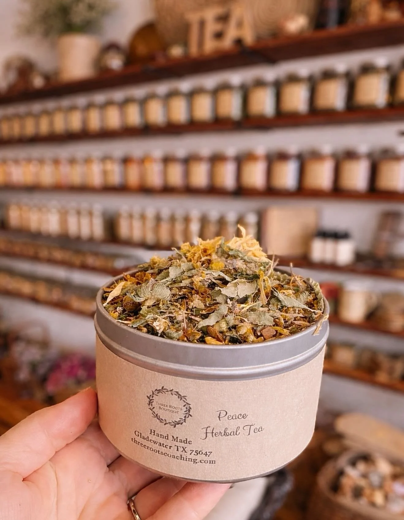 I feel like I talk about this tea all the time. It's what I rely on for a decent nights sleep lately. It's blended specifically to help reduce cortisol. 

Peace Tea is a tea cabinet must. 

https://threerootsboutique.etsy.com/listing/1882769291

#tea