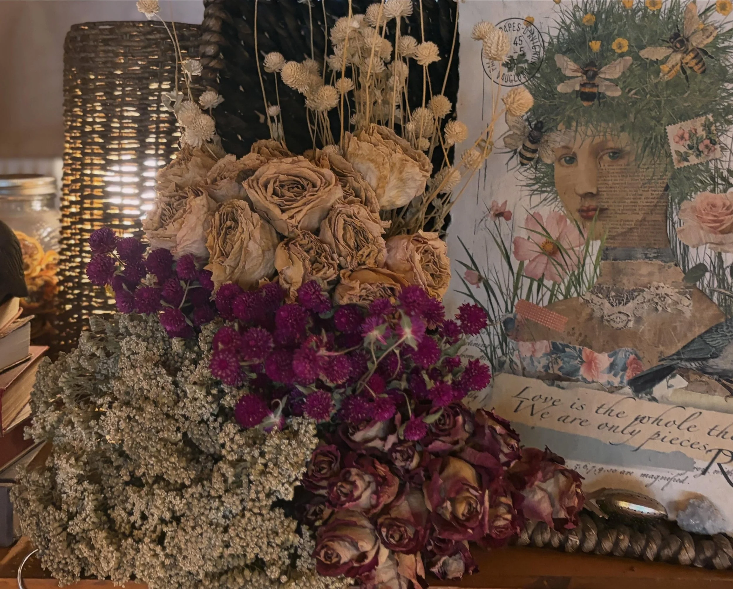 A touch of dried flowers is just the thing. We have bunches and bunches! 

#easttexas #texasmade #texasgrown