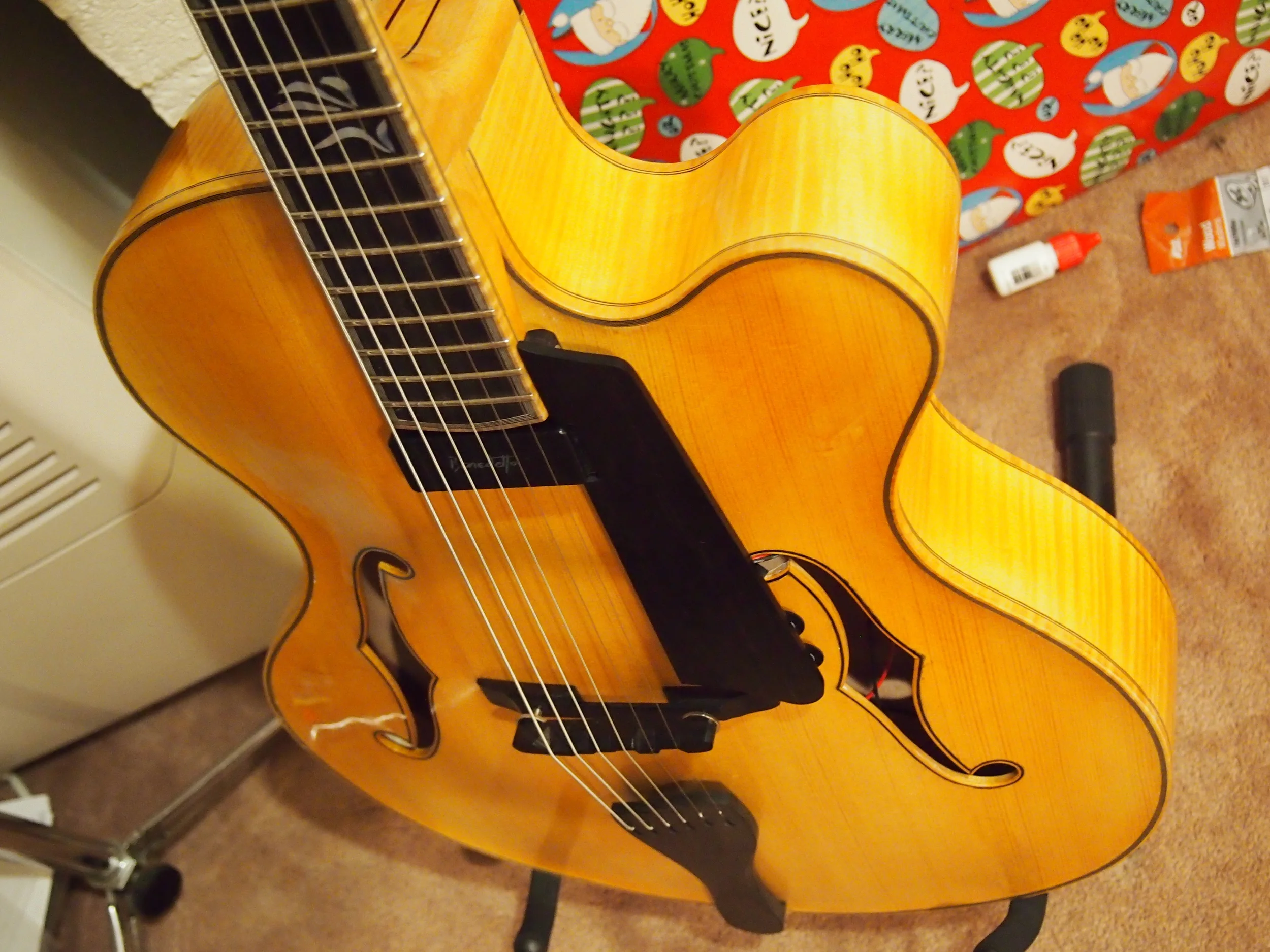 Close up of Mother of Pearl inlay