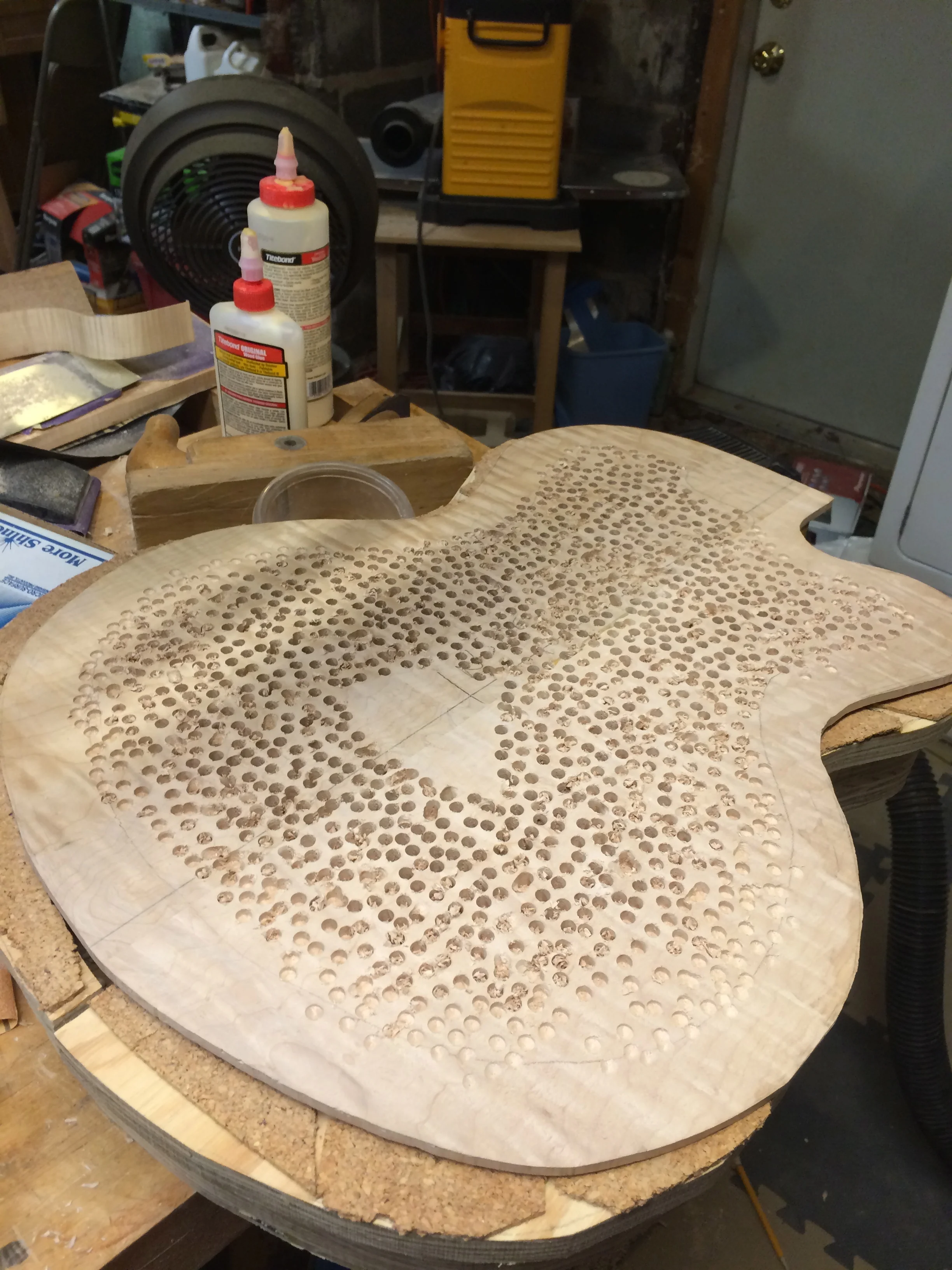 Above is the plate ready to be hollowed out with router, gouges, planes and scrapers.