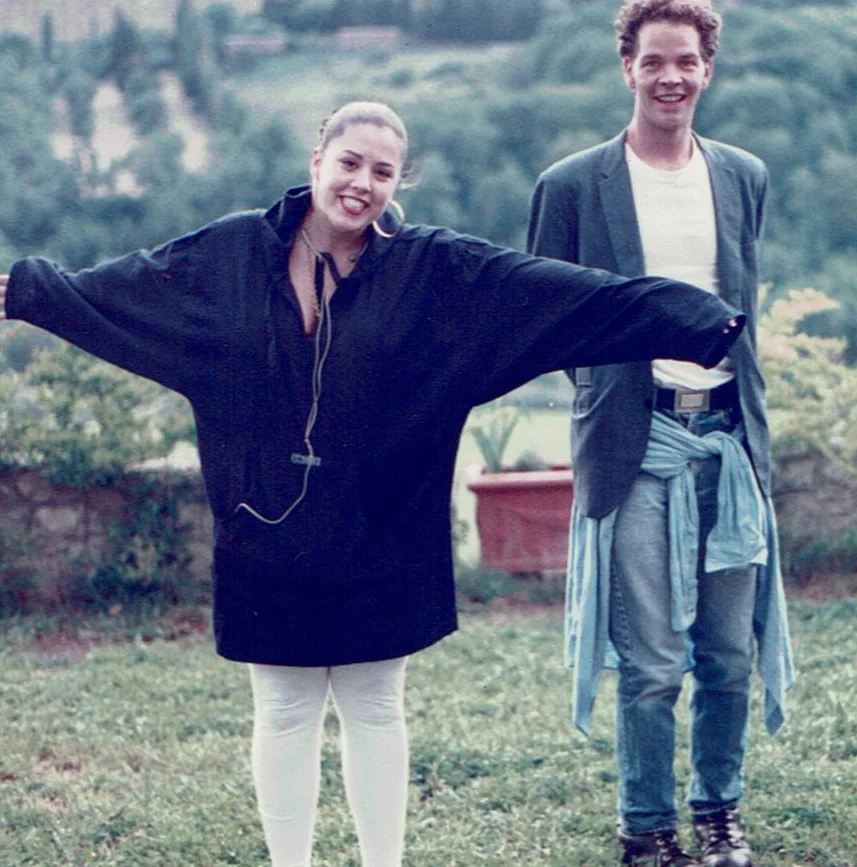 Lisa & Michael shortly after arriving at Chris' compound.
