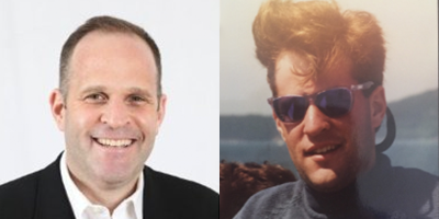 Left: Present-day Lee. Right: Circa 1986