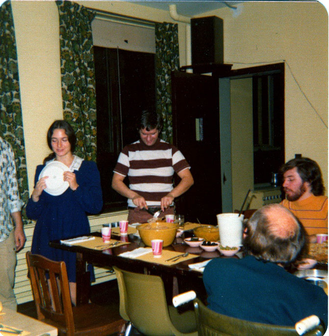 Holiday meal at Wellington Hall - 1973