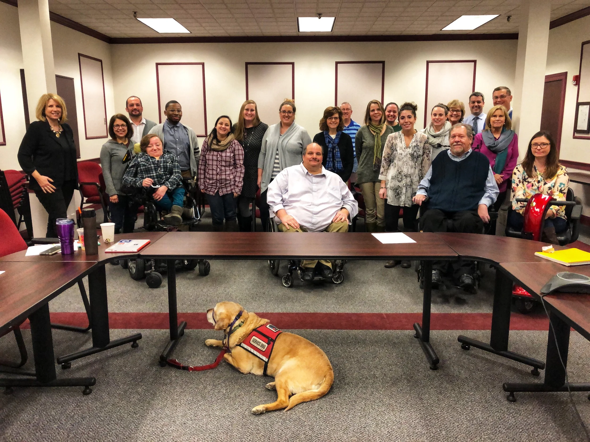  Group photo with staff from Easter Seals after training on Independent Living history and philosophy
