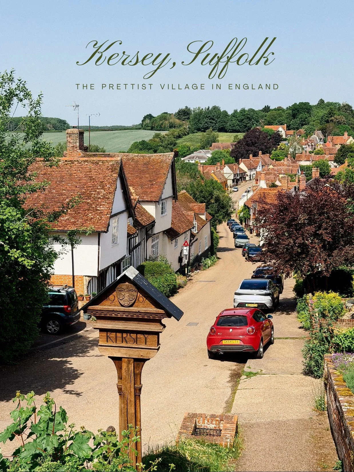 I think this might be one of the prettiest villages in England.

This past weekend, we drove up to Suffolk for the day, meandering from Ipswich to Norwich through sprawling countryside and preserved medieval villages, lined with crooked Tudor houses 