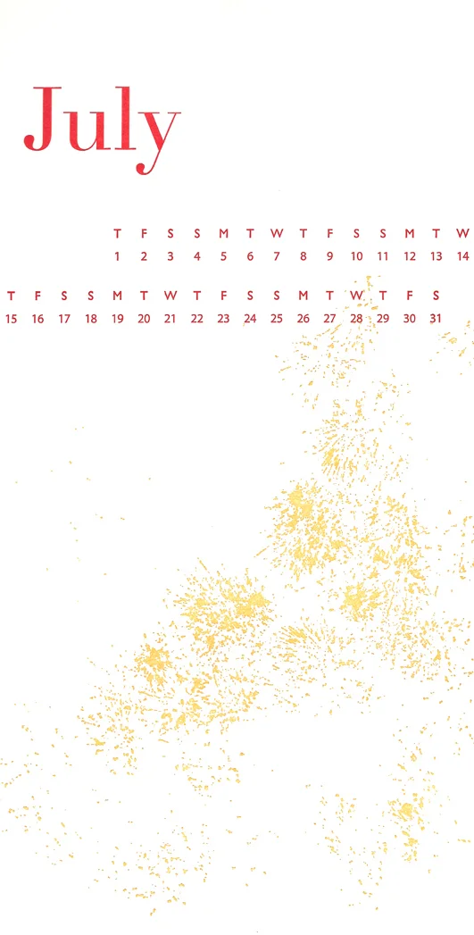 Ladies Typographic Union Calendar page Letterpress-printed from photopolymer plates, 2010.