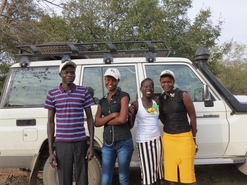 hygiene team members matthew, ajak, achol and adau.