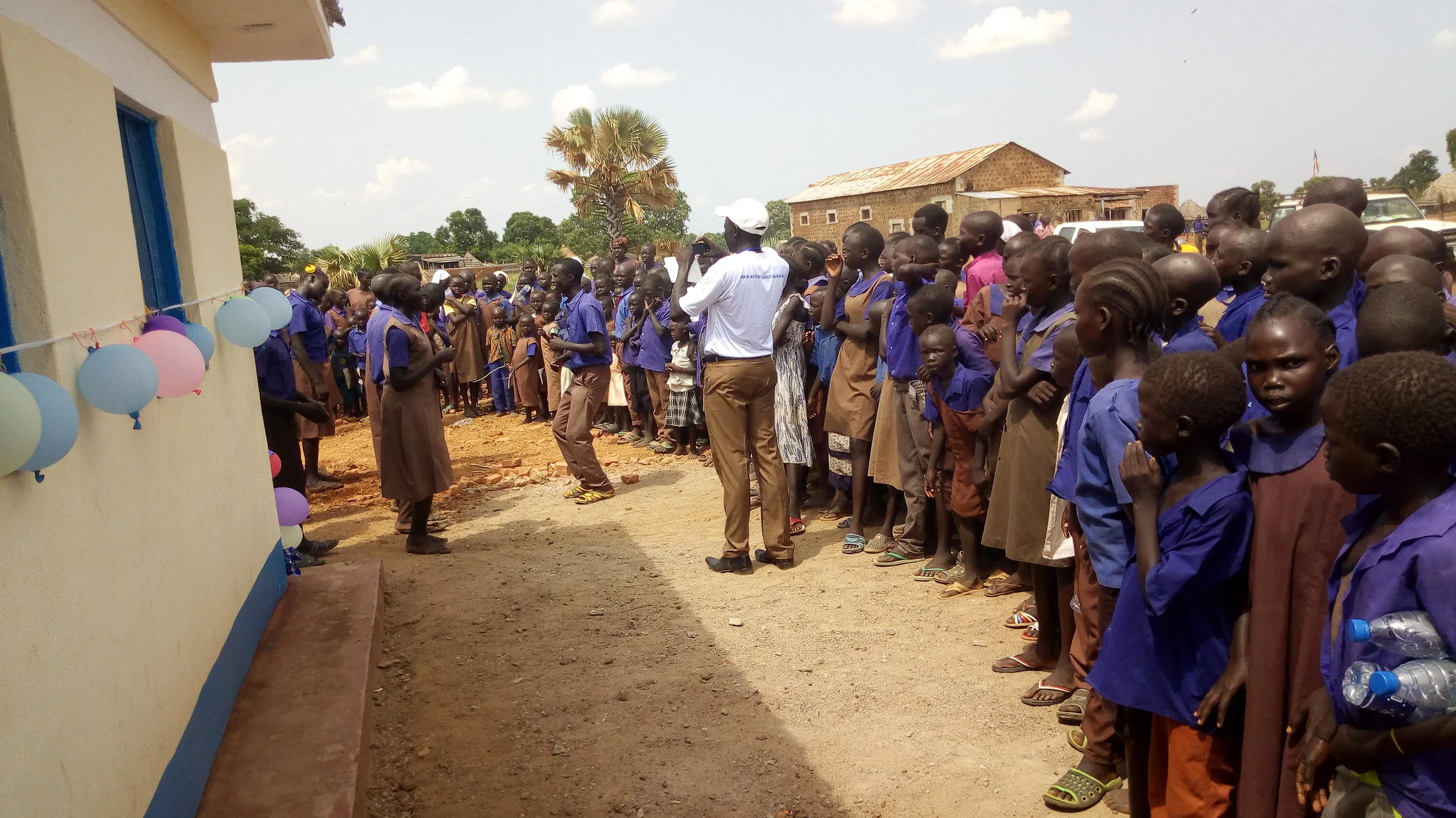 The Zogolona School community welcomed the opening of the new latrine.