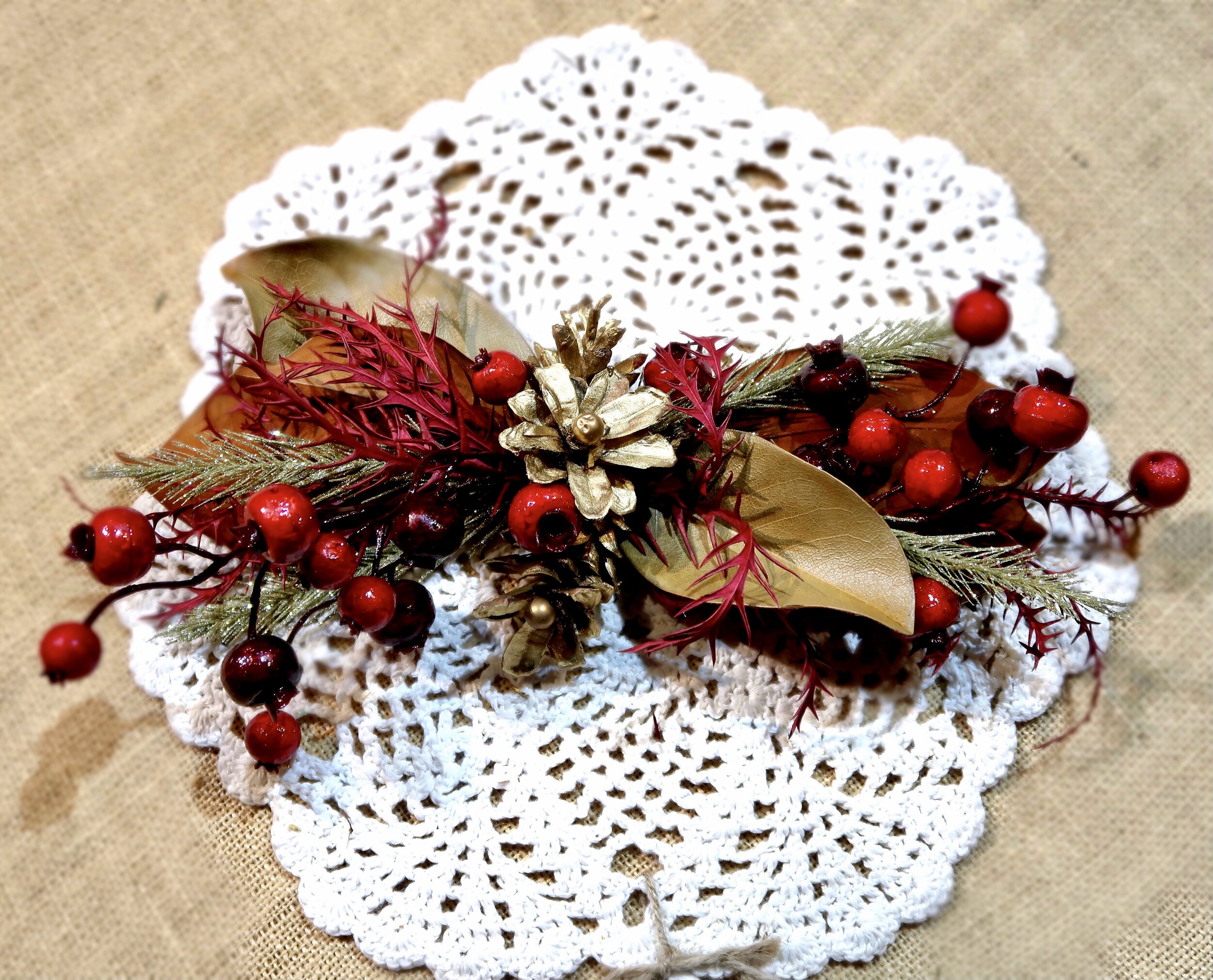 Starched Doily - 13" across. For pickup only.