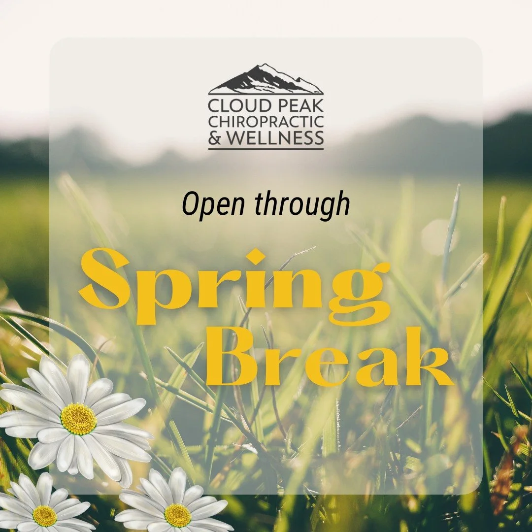 We will be open over spring break for Worland schools (March 16-20) and we have some appointments left! This is the perfect time for kids &amp; teachers to come in for care.

Our Worland clinic will be closed on Tuesday, March 17.

Dr. Nathan is out 