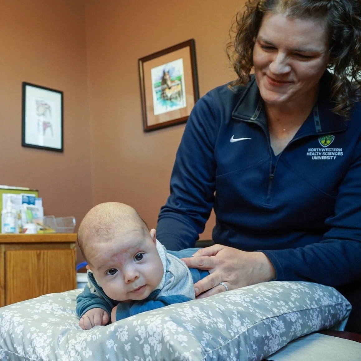 Did you know that babies should be able to turn their heads fully to both sides? If a baby has a preference for one side versus the other (or maybe prefers to breastfeed on one side), this means they should see a pediatric chiropractor.

Turning the 