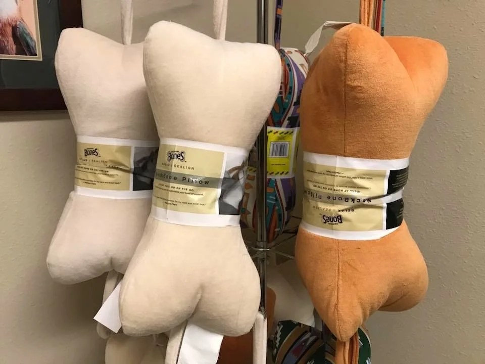 Ready to get comfortable?

Ease neck pain, reduce stress, and get all-around cozy with the Original Bones NeckBone Pillow.

This pillow is designed to promote proper support of your neck and head, with a three-tier design that helps restore the natur