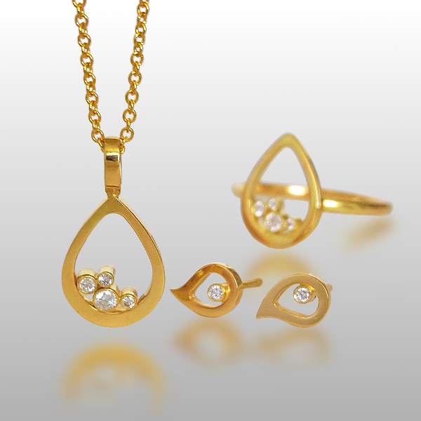 Frame Diamond Cluster Jewelry Group by Pratima Design Maui