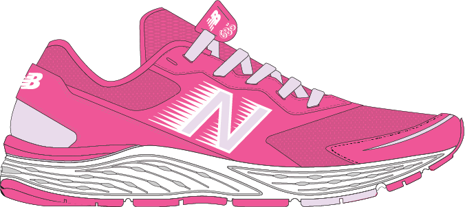 Girls 680v6 in Sporty Pink, Astral Glow &amp; White
