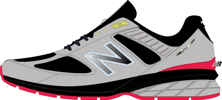 Boys 990v5 in Rain Cloud, Black, Neo Flame, Morningtide, Hi Lite &amp; Black Metallic