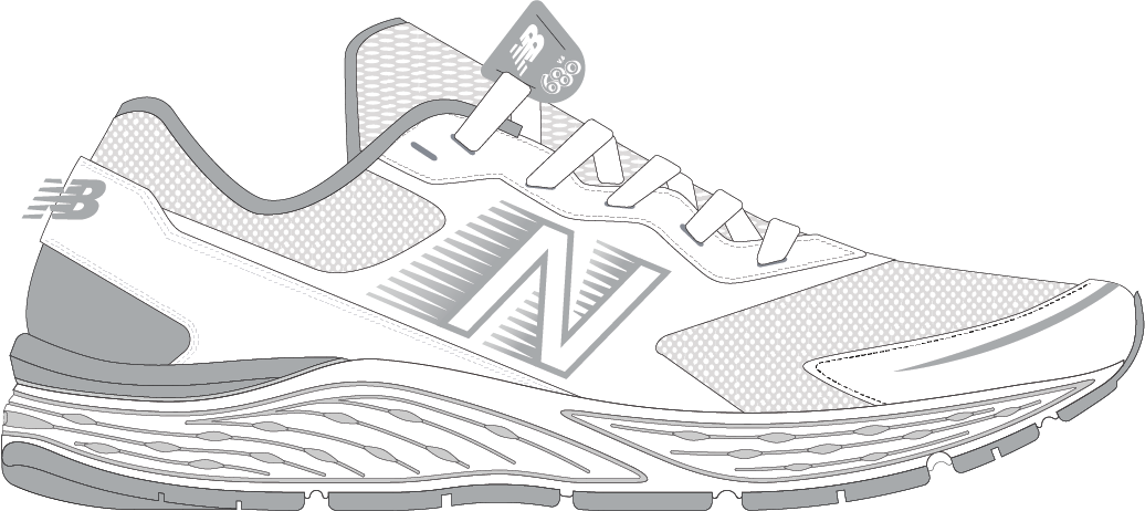 New Balance Kids 680V6 Color and Materials Design Footwear Sneakers