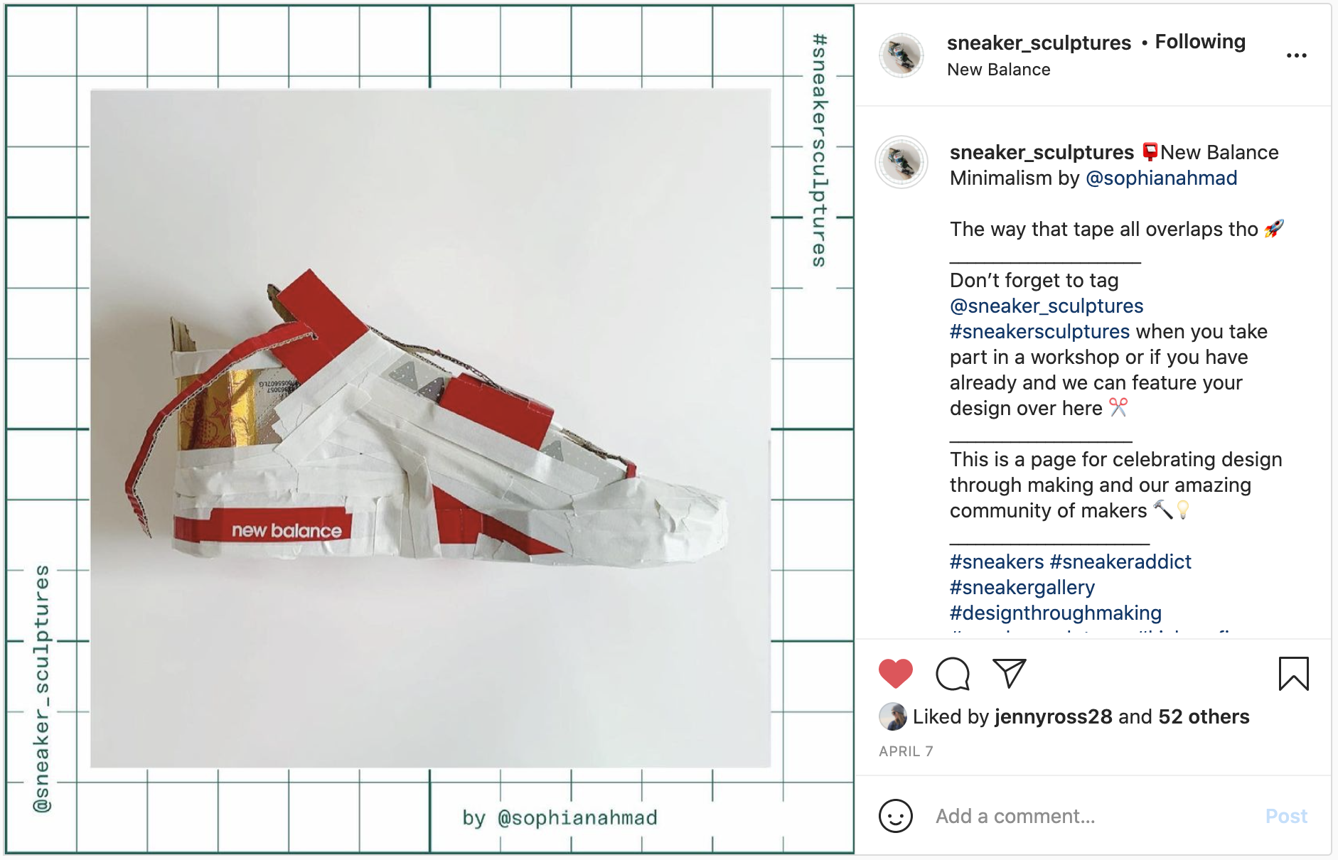 ‘New Balance minimalism by @sophianahmad’