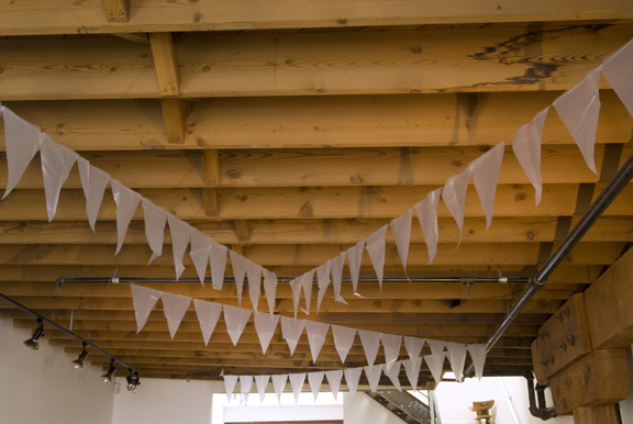 VV, 2007, plastic sheeting, nylon string
