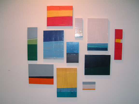 Installation View, I'm Just Happy to Be Here, 2004, Plastic Bags, plywood